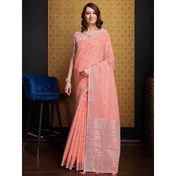 DIVASTRI Woven Design Zari Pure Cotton Saree-picture-18