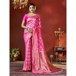 DIVASTRI Woven Design Zari Pure Silk Banarasi Saree-picture-25