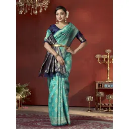 DIVASTRI Woven Design Zari Pure Silk Banarasi Saree-picture-22