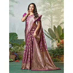 DIVASTRI Woven Design Zari Pure Silk Banarasi Saree-picture-32