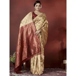 DIVASTRI Woven Design Zari Pure Silk Banarasi Saree-picture-33