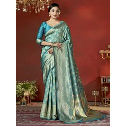 DIVASTRI Woven Design Zari Pure Silk Banarasi Saree-picture-16