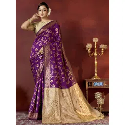 DIVASTRI Woven Design Zari Pure Silk Banarasi Saree-picture-19