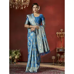 DIVASTRI Woven Design Zari Pure Silk Banarasi Saree-picture-24