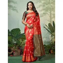 DIVASTRI Woven Design Zari Pure Silk Banarasi Saree-picture-35