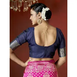 DIVASTRI Woven Design Zari Pure Silk Banarasi Saree image 5