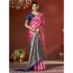 DIVASTRI Woven Design Zari Pure Silk Banarasi Saree image 1