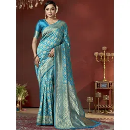 DIVASTRI Woven Design Zari Pure Silk Handloom Banarasi Saree-picture-39