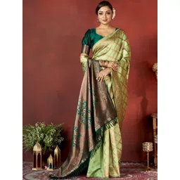DIVASTRI Woven Design Zari Pure Silk Handloom Banarasi Saree-picture-36