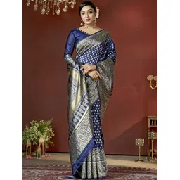 DIVASTRI Woven Design Zari Pure Silk Heavy Work Banarasi Saree-picture-39