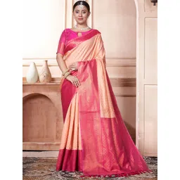 DIVASTRI Woven Design Zari Silk Blend Kanjeevaram Saree-picture-19