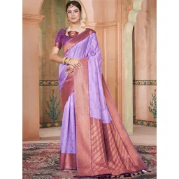 DIVASTRI Woven Design Zari Silk Blend Kanjeevaram Saree-picture-21