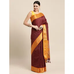 DIVASTRI Woven Design Zari Silk Cotton Saree-picture-19