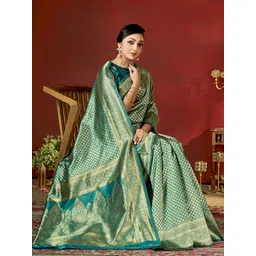 DIVASTRI Woven Design Zari Silk Heavy Work Banarasi Saree-picture-38