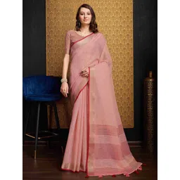 DIVASTRI Zari Pure Linen Saree-picture-22