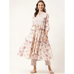 Divena Ethnic Motifs Printed Pure Cotton Kurta With Trousers-picture-32
