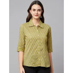Divena Green Cotton Printed Shirt-picture-39