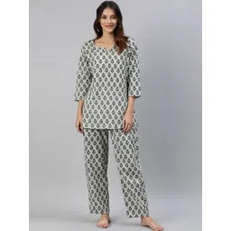 Divena Grey Printed Top & Pant Set-picture-25