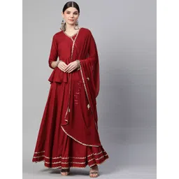 Divena Maroon Ready to Wear Lehenga & Blouse With Dupatta-picture-19