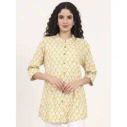 Divena Women Floral Print Mandarin Collar Roll-Up Sleeves Shirt Style Top-picture-31