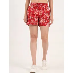 Divena Women Floral Printed Regular Fit Cotton Shorts-picture-18