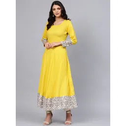 Divena Women Yellow Solid Anarkali Kurta-picture-11
