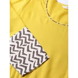 Divena Women Yellow Solid Anarkali Kurta image 2