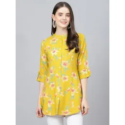 Divena Yellow Floral Print Shirt-picture-44