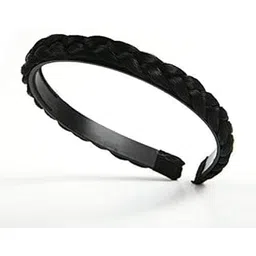 Braided Hair Band with Teeth, Synthetic Hair Braided Plates Non-Slip Headband, Hair Braid Accessories for Women & Girls, 1.2 inch, Black, Pack of 1-image-11
