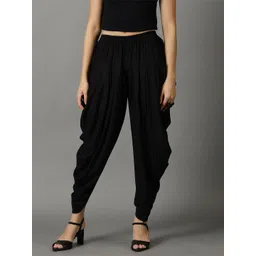DIVINATION Women Mid-Rise Gathered Detail Dhoti Pants-picture-12