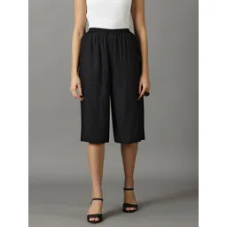 DIVINATION Women Mid Rise Plain Straight Fit Culottes-picture-14