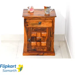 divine arts Solid Sheesham Wood Bedside End Table with 1 Drawer and 1 Door Storage Solid Wood Side Table-picture-12