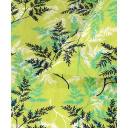 Divine Casa 100% Cotton 144TC Double Bedsheet with 2 Pillow Covers Floral Print_Lime Green image 3