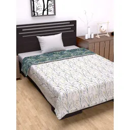 Divine Casa Beetle Grey & White Floral AC Room 120 GSM Single Bed Dohar-picture-37