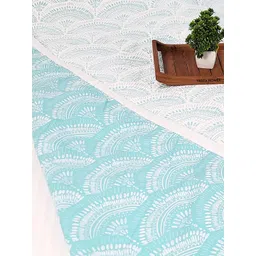 Divine Casa Blue & White Microfiber AC Room 120 GSM Single Bed Dohar-picture-12