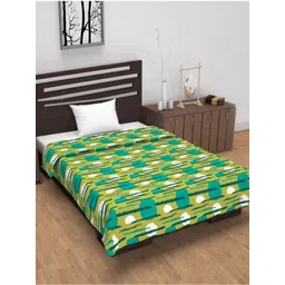 Divine Casa Green & Blue AC Room 120 GSM Single Bed Dohar-picture-26