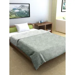 Divine Casa Grey & White Microfiber Reversible Mild Winter 120 GSM Single Bed Comforter-picture-23