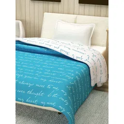Divine Casa Turquoise Blue Abstract AC Room 110 GSM Single Bed Dohar-picture-16