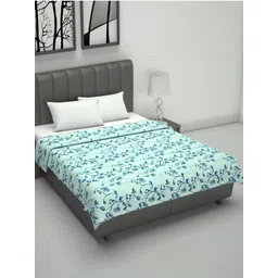 Divine Casa Turquoise Blue & White Floral AC Room 120 GSM Double Bed Dohar-picture-39
