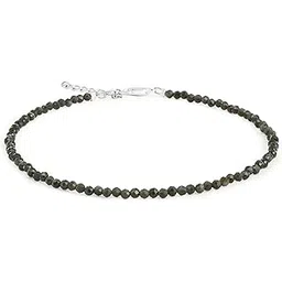 divine hindu Black Tourmaline Anklet – Handmade Natural Black Tourmaline Stone Jewelry for Women – Adjustable Spiritual & Healing Crystal Anklet-picture-12
