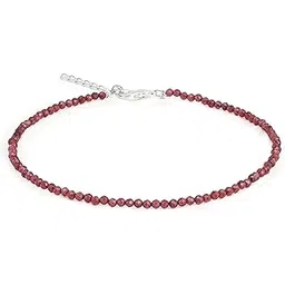 divine hindu Natural Garnet Stone Anklet for Women – Faceted Red Crystal Beaded Anklet with Adjustable Chain for Love, Energy & Confidence-picture-45