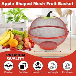 divine impex FRUITBASKET-REDCN Iron Fruit & Vegetable Basket image 4