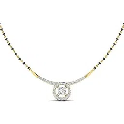 divine solitaires Trending Design 18kt Gold BIS Hallmark Certified Diamond Mangalsutra Tanmaniya MF3006 | Diamond 0.22 Carats | J Colour | VS1 Clarity, 18kt Gold mount appx 2.09 gms-picture-43