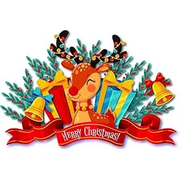 Divine Studio Merry Christmas Wall Sticker Door,Window, Design Decal Standar Door,Window, Design Decal Standar 40cm x 60cm-picture-24