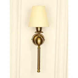 Divine Trends Gold Aluminium Antique Finish Ball Wall Lamp with Shade-picture-15