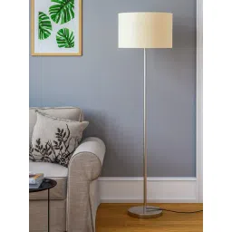 Divine Trends Nickel Metal Floor Lamp with Lampshade-picture-14
