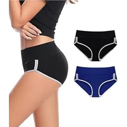diving deep Breathable Cotton Underwear for Women, Regular Panties for Women, High Waist Hipster Panties for Ladies, Underpants for Women Multipack Briefs-picture-41