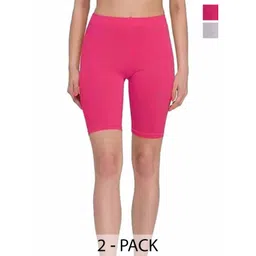 Diving Deep Pack Of 2 Boy Shorts Briefs 42_7Grey Dark PinkShorts 2 PC__S-picture-31