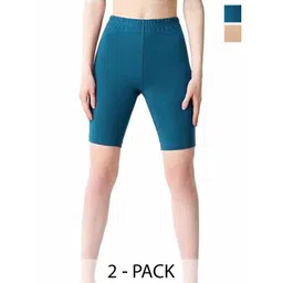 Diving Deep Pack Of 2 Cotton Boy Shorts Briefs 34_8Royal Blue SkinShorts 2 PC__XS-picture-33