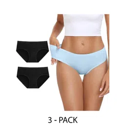 Diving Deep Pack Of 3 Women Mid-Rise Cotton Hipster Briefs-picture-28